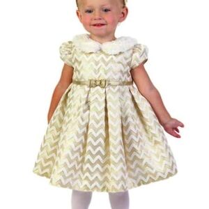 Jona Michelle Gold and Ivory Dress